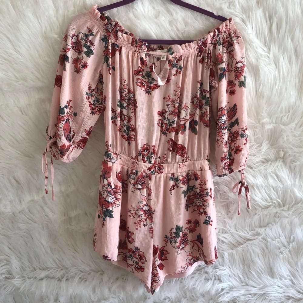 Floral pink Dainty Summer Romper